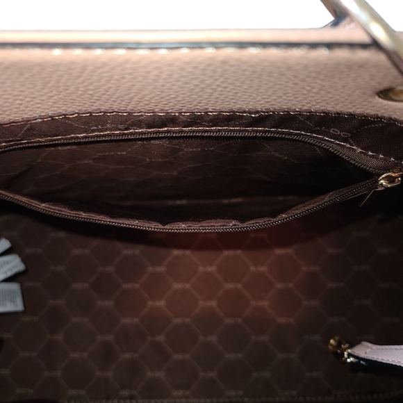 ALDO Vegan Leather Tote With Gold Chain Detail Tan Purse - Picture 10 of 16